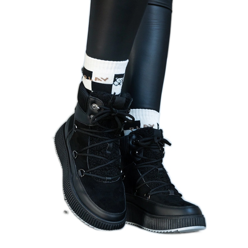 Rosemarie black ankle boots with a thick sole Rosemarie black ankle boots with a thick sole