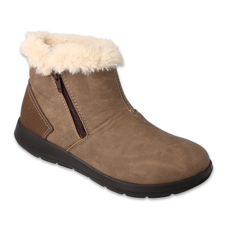 Dr.Orto Befado women's beige ankle boots 156D911 decorated with fur Dr.Orto Befado women's beige ankle boots 156D911 decorated with fur