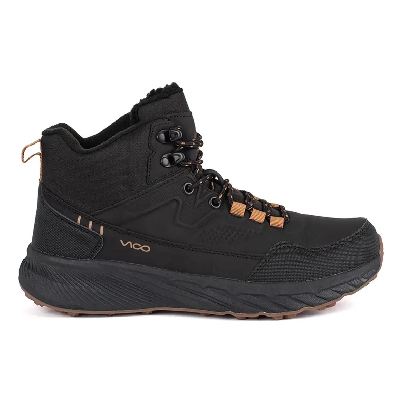 Vico Black men's lace-up trekking shoes Vico Black men's lace-up trekking shoes