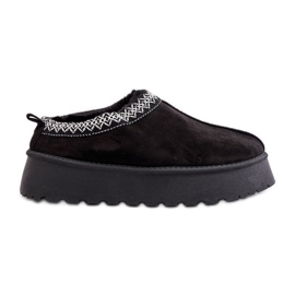 Black Tamilda Platform Snow Boots With Embroidery