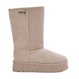 High Platform Snow Boots Big Star OO274894 Light beige