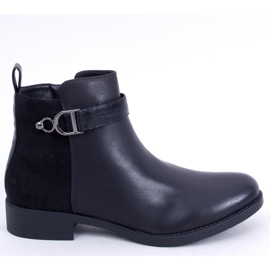Women's full grain and suede Chelsea boots, Amil Black