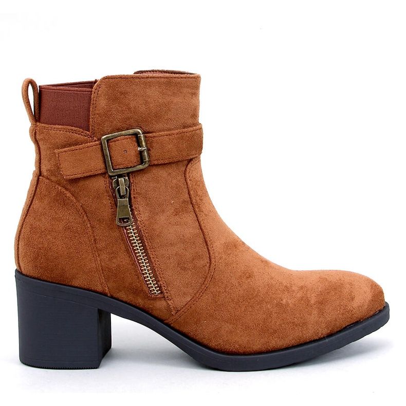 Classic high-heeled ankle boots Irving Camel brown