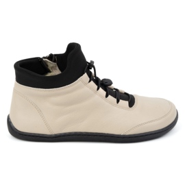WASAK Barefoot women's shoes, wool-lined, leather 0767W ecru beige