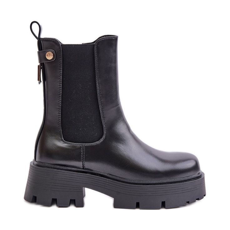 Chelsea boots with a zipper, Eco Leather Black Ninnet