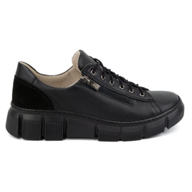 Olivier Women's leather shoes 1223 black