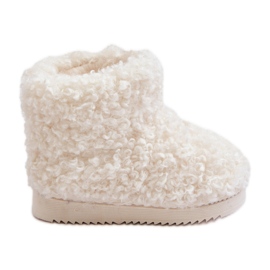 Children's Snow Boots With Fur, Sheepskin Light Beige Mevael