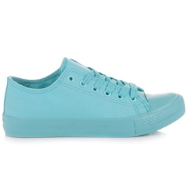 Women's textile sneakers blue