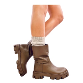 Army Green straight-cut ankle boots