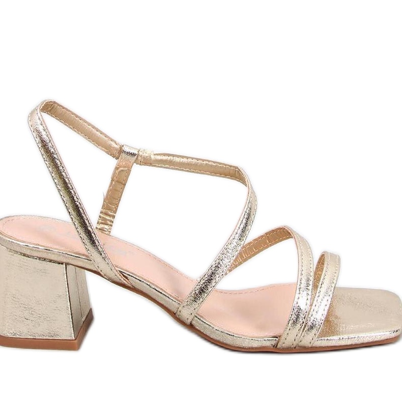Cudini Gold high-heeled sandals golden