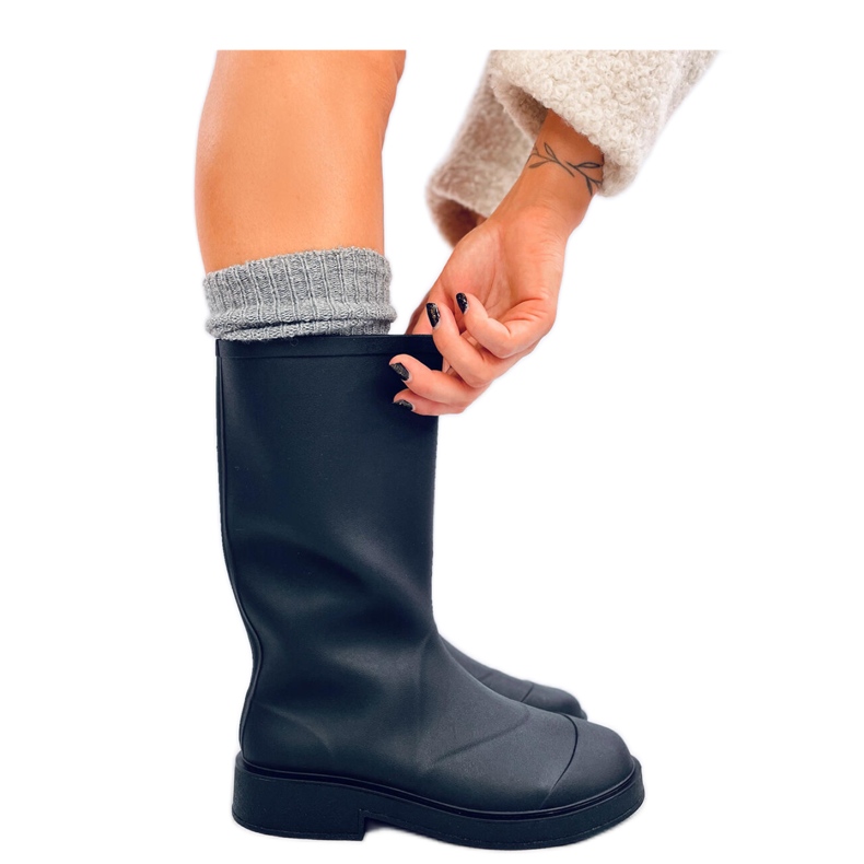 Women's matte galoshes black