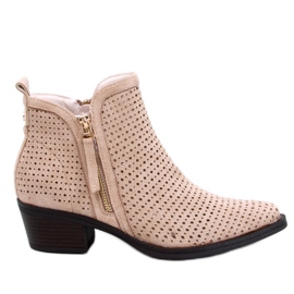 Beige openwork cowboy boots Beige openwork cowboy boots