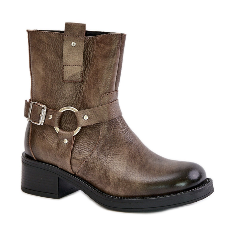Zazoo 60480 Brown/Grey ankle boots