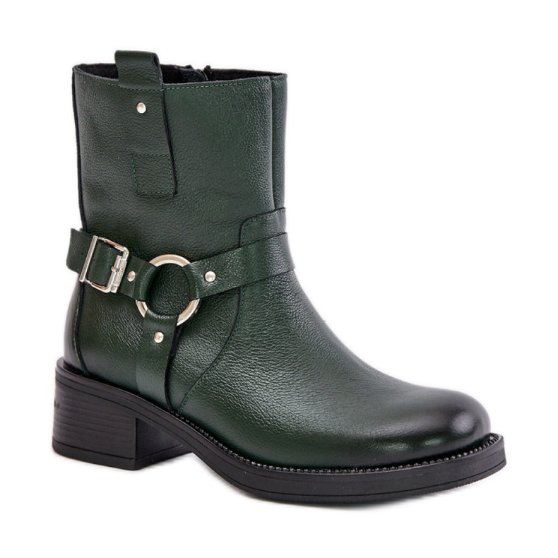 Zazoo 60480 Dark Green ankle boots
