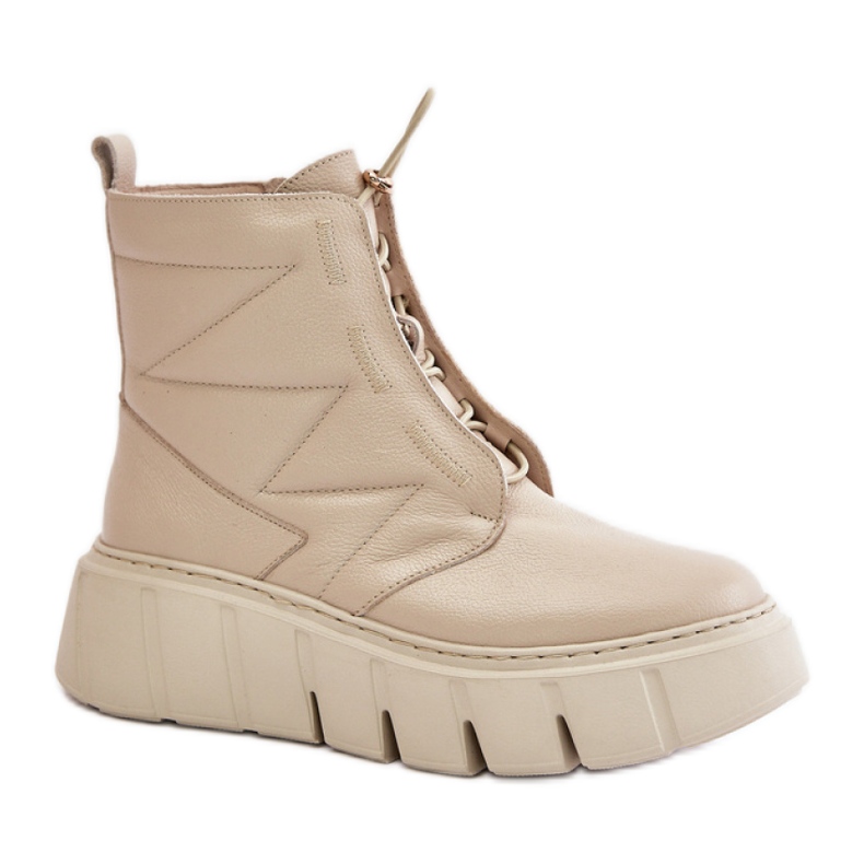 Zazoo 60472 Beige ankle boots