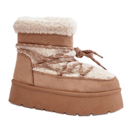Snow boots Model HY867-63 Beige Snow boots Model HY867-63 Beige