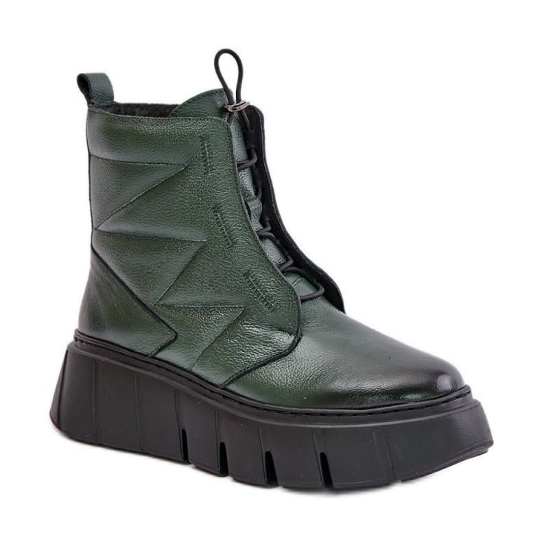 Zazoo 60472 Dark Green ankle boots