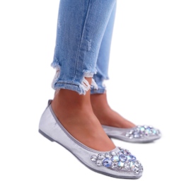 Ballet flats Model C87 Silver