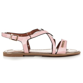Vices Pastel Lacquered Sandals pink