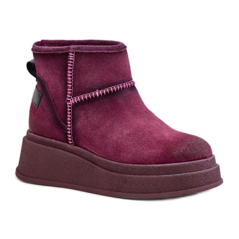 Maciejka 06769-23 Burgundy snow boots red