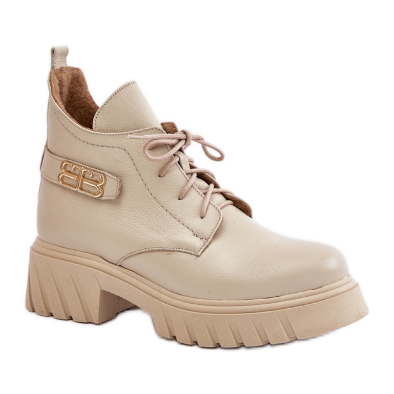 Zazoo 60483 Beige ankle boots