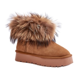 Snow boots Model W5893 Camel brown
