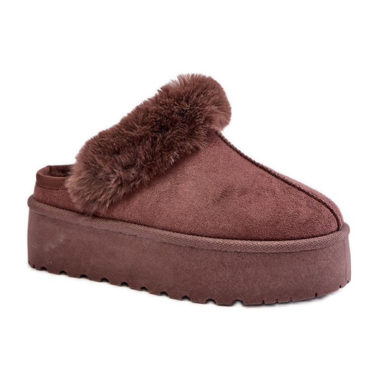 Slippers Model 24890 Brown