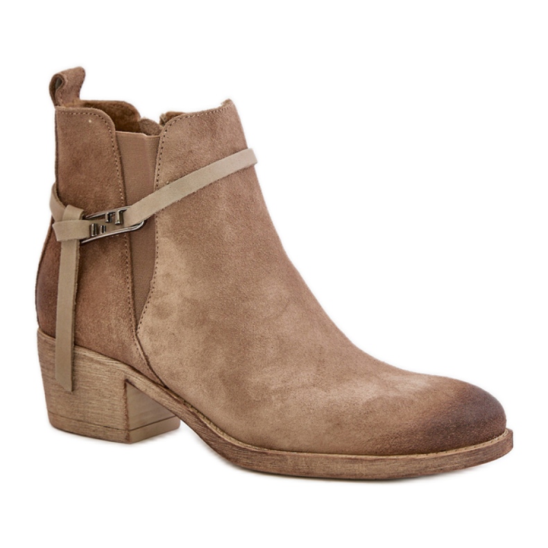Zazoo 60478 Beige ankle boots