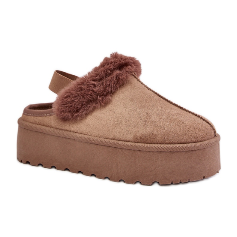Slippers Model 24890 Dark Beige