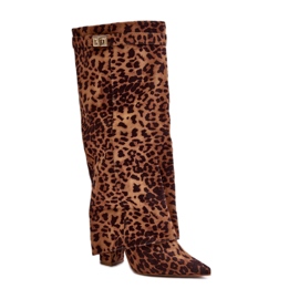 Model 9501A Brown Leopard Boots