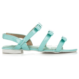 Vices Lacquered Sandals With Bows green