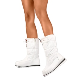 Women's Snow Boots Insulated with Eco-Fur 8302W, white
