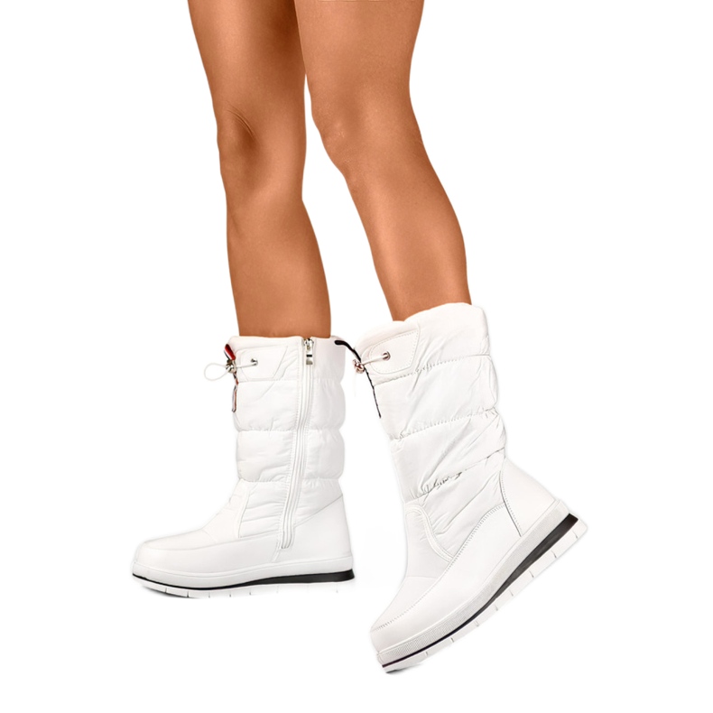 Women's Snow Boots Insulated with Eco-Fur 8302W, white