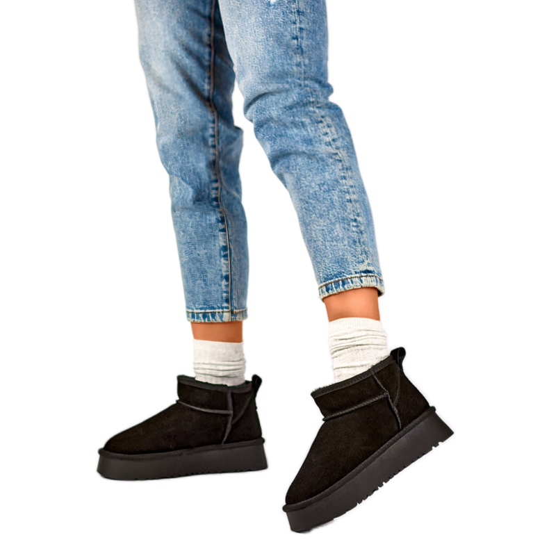 Women's Fur-Lined Snow Boots XF-159B, black Women's Fur-Lined Snow Boots XF-159B, black