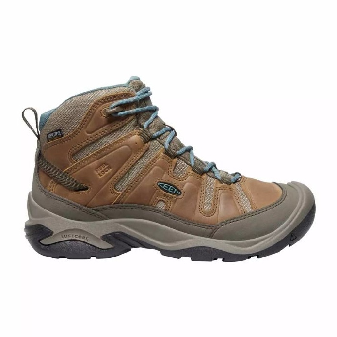 KEEN Circadia Mid Wp Toasted COCONUT/NORTH Atlantic Trekking Shoes KE-1026764 brown