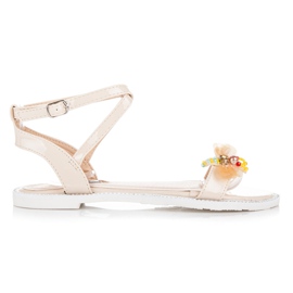 Vices Lacquered Sandals With A Butterfly brown