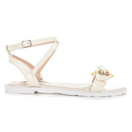 Vices Lacquered Sandals With A Butterfly yellow Vices Lacquered Sandals With A Butterfly yellow