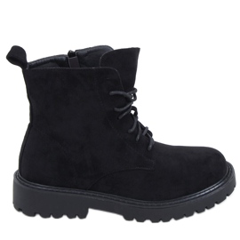 Women's black suede lace-up ankle boots Women's black suede lace-up ankle boots