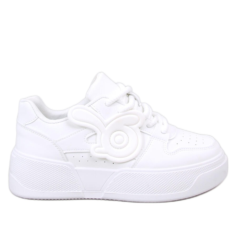 Women's sports sneakers on the platform, white