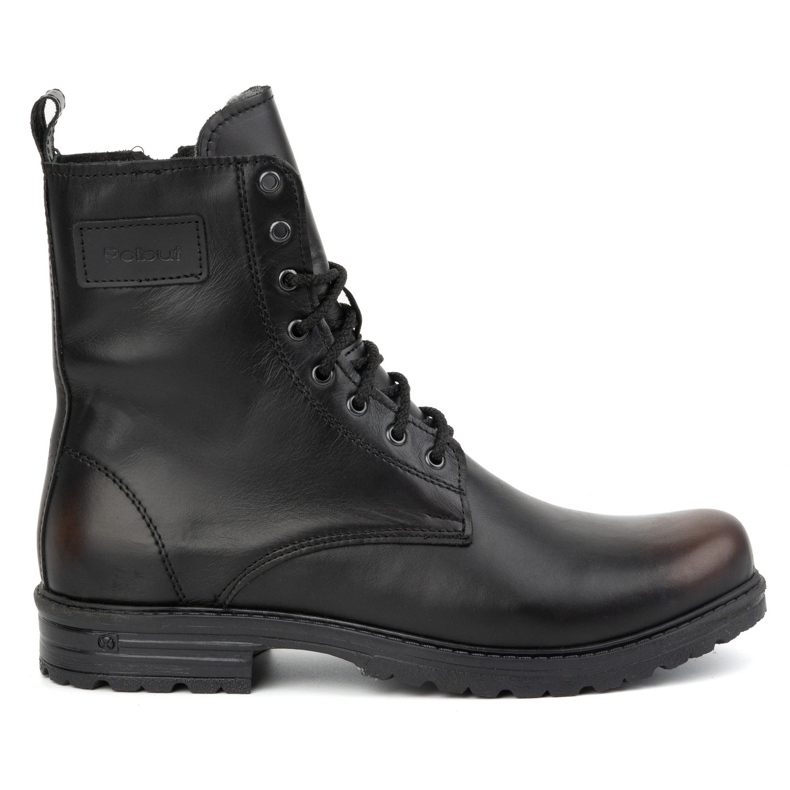 Polbut Men's military boots, Polish leather, 2118S kabir black