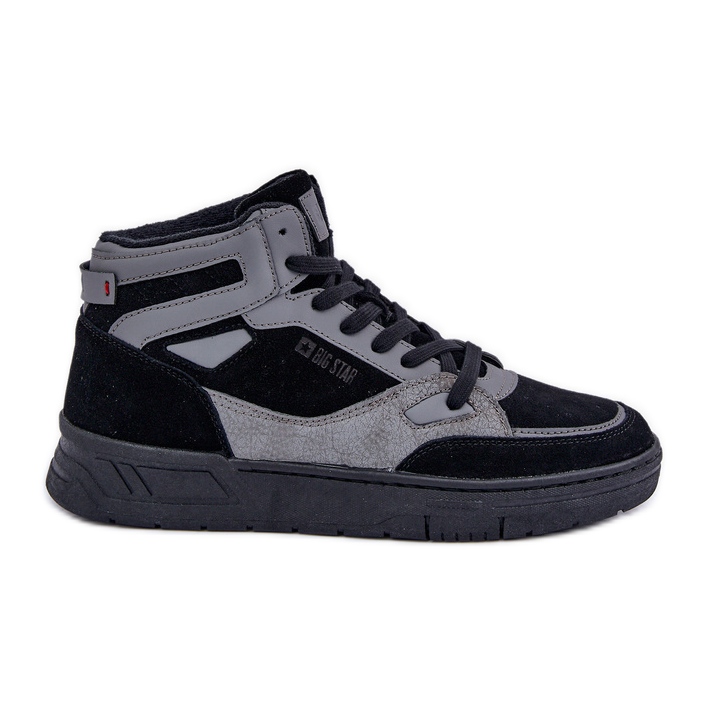 Men's Suede Sneakers Big Star OO174303 Hi-Poly System Black-Grey Men's Suede Sneakers Big Star OO174303 Hi-Poly System Black-Grey