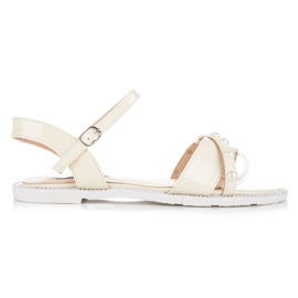 Vices Flat Sandals With Pearls yellow Vices Flat Sandals With Pearls yellow