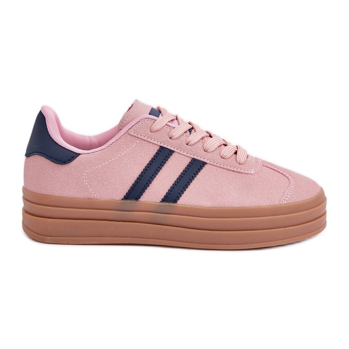Women's Sport Sneakers on the Platform, Pink Women's Sport Sneakers on the Platform, Pink