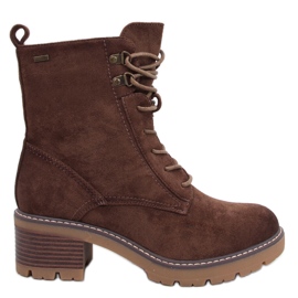 Brown Women's Boots Insulated with Fur
