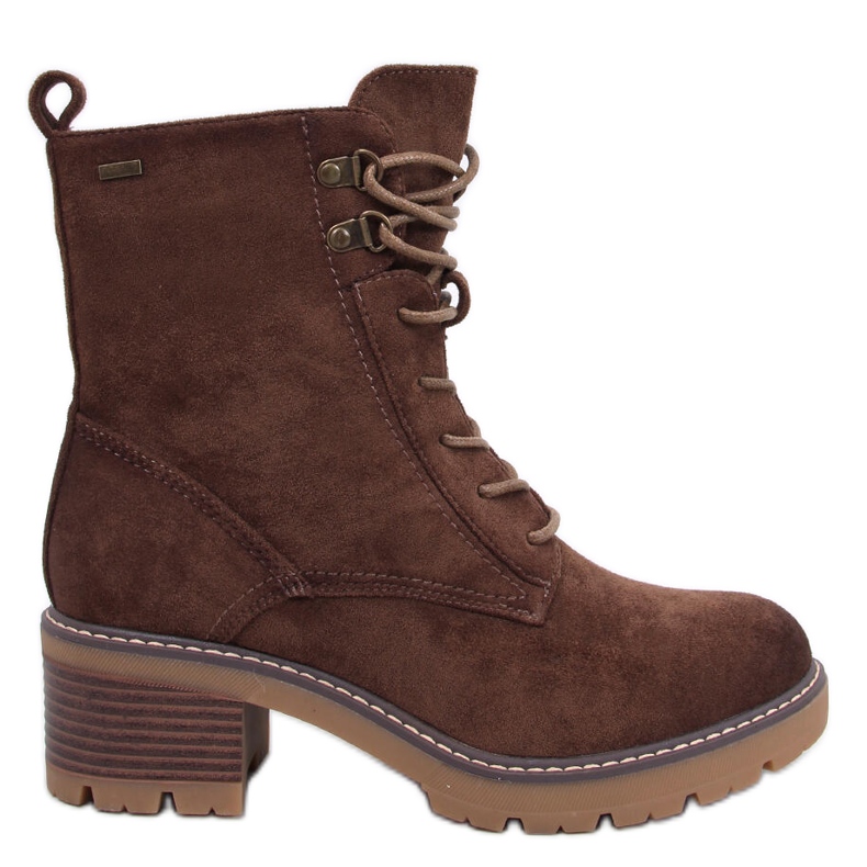 Brown Women's Boots Insulated with Fur
