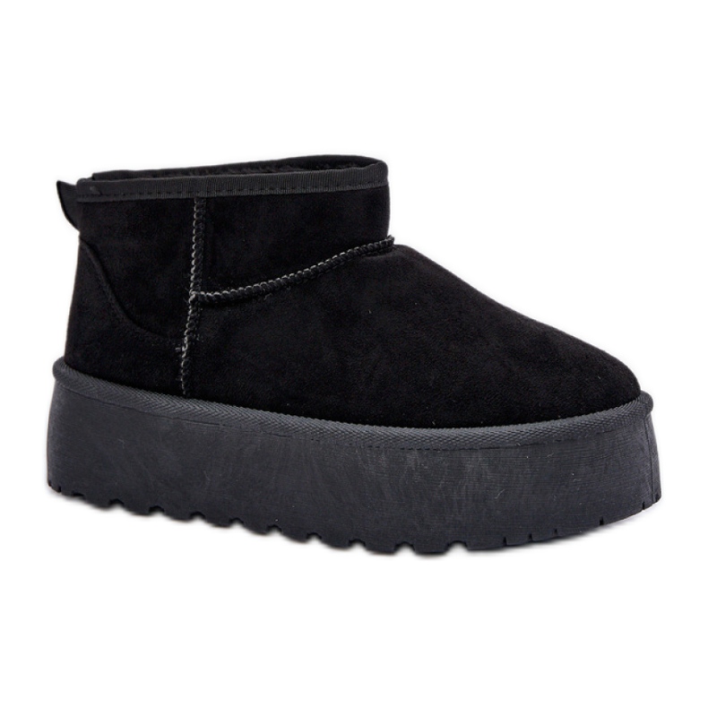 Women's Fur-Lined Snow Boots TL242, black