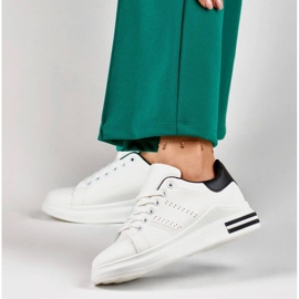 Women's platform sneakers, white 85-710W/B