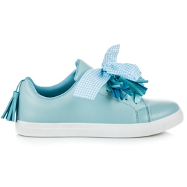 Vices Boho sneakers with ribbon blue