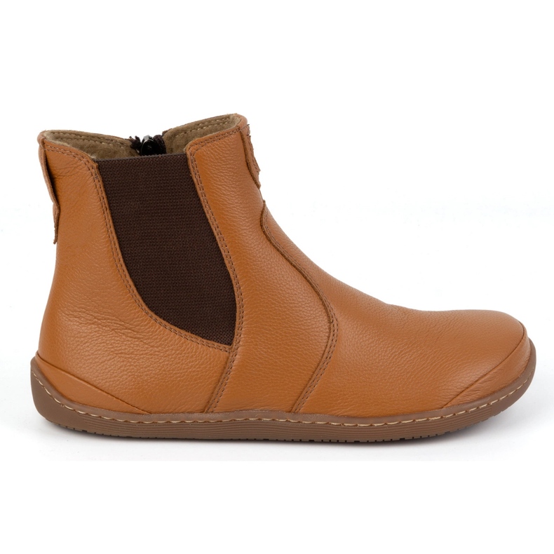 Olivier Women's barefoot Chelsea boots with a zipper, insulated 1263 red orange