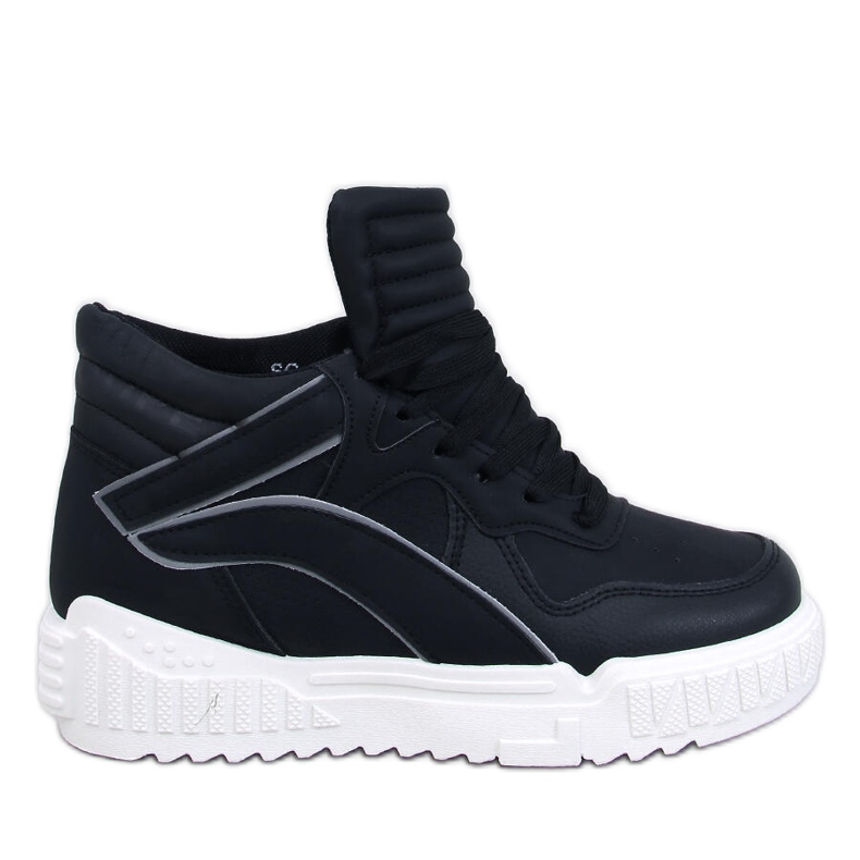 Women's sports high-top sneakers, black